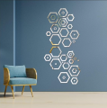 Acrylic Hexagon Ring Mirror Wall Decor | Acrylic Calligraphy New Wall Art in a Beautiful Frame, a Trending Acrylic Mirror Home Decor Product. Ideal for Living Room, Kids Room, Bedroom, and Drawing Room Decor, Perfect for Home Decor. Featuring Exqu. 