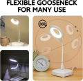 Smart Voice Control USB LED Lamp | Touch Sensor Rechargeable Table Light for Study, Reading & Bedroom Decor. 