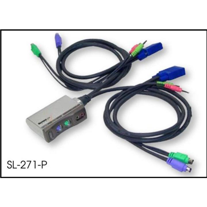 2-Port Mini KVM Switch ServerLink Star KVM Original Branded