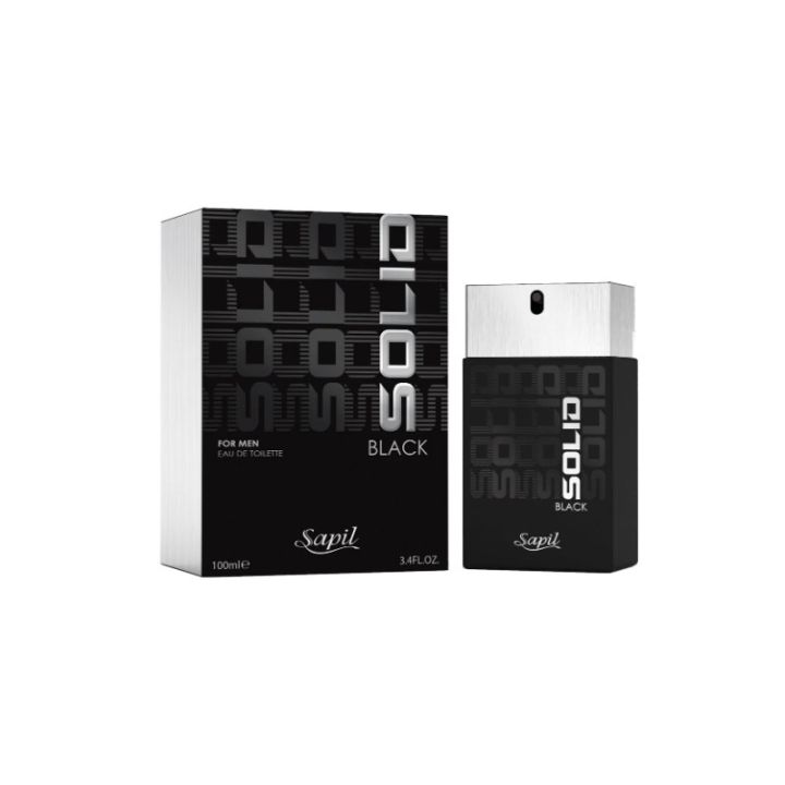 Sapil Solid Black Perfume EDT For Men-100ml