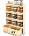 Pretty 9 in 1 Spice Rack with Additional Storage Box. 