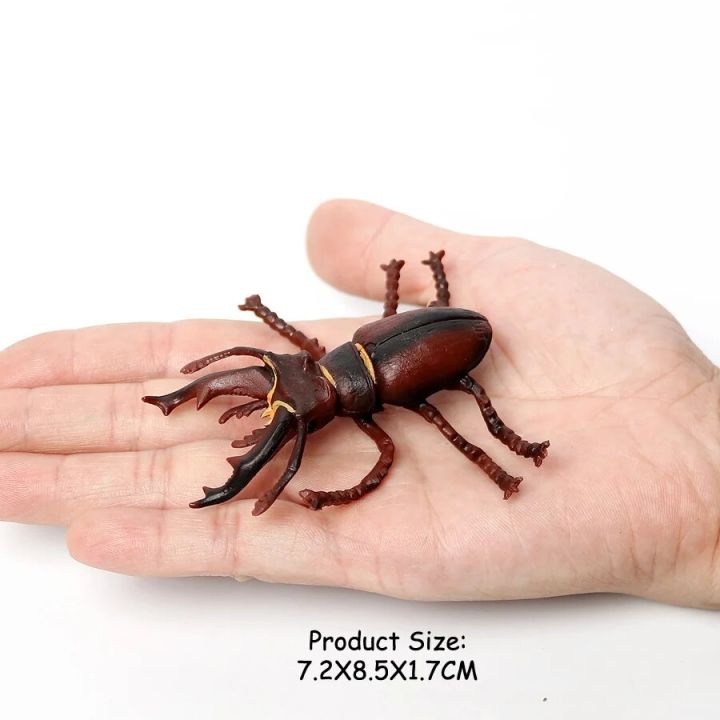 【Funny Bunny Toy Store】Simulation insects Mantis stag beetle spiders Scorpion centipede Tarantula model Figurine Figure For Kids