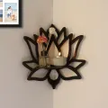 Lotus Shaped Wall Shelf, Latest Wooden Wall Shelf, Trending Corner Shelf, Wall Decoration Items   Room Decoration Items for Plants, Home Decoration Candle Stand Decorating Items |Candle Holders | Wall Decor | Trending Wall Decor | Wall Shelf. 