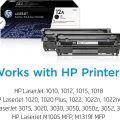 HP 12A Black Toner Cartridge | Works with HP LaserJet 1010, 1020, 3015, 3020, 3030, 3050 Series; HP LaserJet MFP M1005, M1319 Series | Q2612A with Returned Warranty By Asian Printers. 