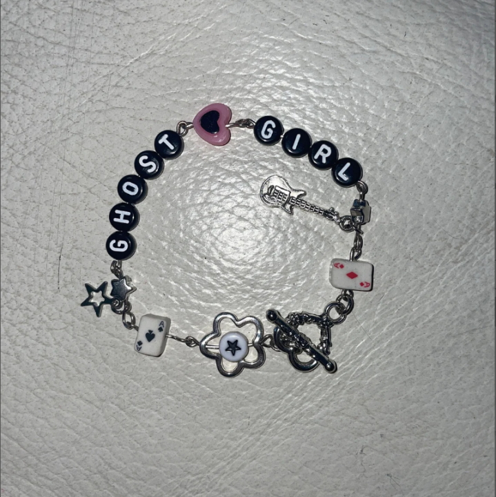 Lil peep ghost girl beaded bracelet Stars Hearts Bracelet, Grunge, Y2k, Fairy Bracelet, Coquette, Fairycore, Beaded Bracelet