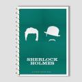 Spiral Notebook A4 or A5  -  Sherlock Holmes Cover. 
