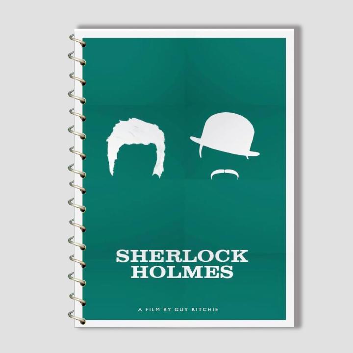 Spiral Notebook A4 or A5  -  Sherlock Holmes Cover