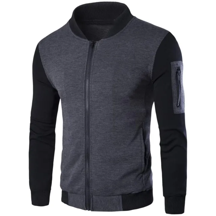 Charcoal%20Winter%20Sleeves%20Zipped%20Jacket%20-%20Image%202