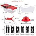 Vegetable Slicer Mandoline Cutter of Godmorn - 6 Interchangeable Blades with Peeler Storage Container Cutter for Potato,Tomato, Onion etc. 