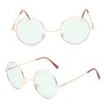 【SHOUMAN factory Store】Retro hippie Metal round sunglasses Metal circle round tinted lens sunglasses Super hippie chic style. 