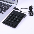 Mini Black USB Wired Numeric Keypad 19 Keys External Digital Number Pad Numpad Keyboard Keypad for Laptop PC Computer - Wired USB Numeric Keyboard - Wired Numeric keyboard | Smart Keyboard | keyboard |. 