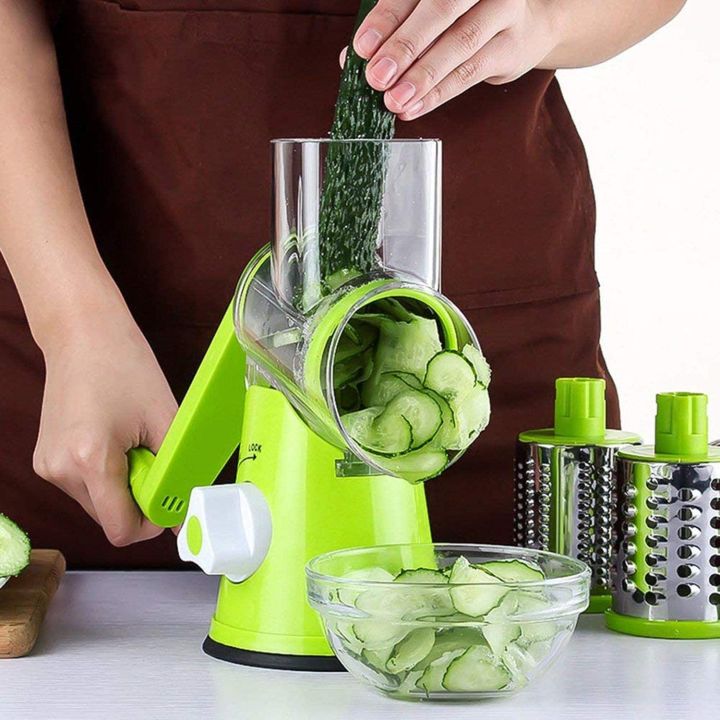 Stainless Steel Manual Vegetable Cutter Slicer Round Slicer Potato Cheese Chopper Blades Multifunctional Kitchen Gadgets Cutting Machine
