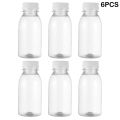 6pcs 250ml Milk Bottles Small Juice Bottles Leakproof Milk Bottles Portable Beverage Bottles Plastic Empty Water Bottle. 