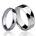 Dongguan tungsten silver woman ring 8mm high polished tungsten ring made in china. 