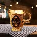 Metal Cup Tumbler Gifts Vintage Glass for Holiday Hotel Home. 