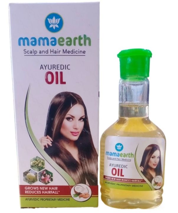 Indian Mamaearth  Ayuredic Hair Oil for Promoting Hair Growth - 100 ml | Controls Hair Fall | Strengthens Hair