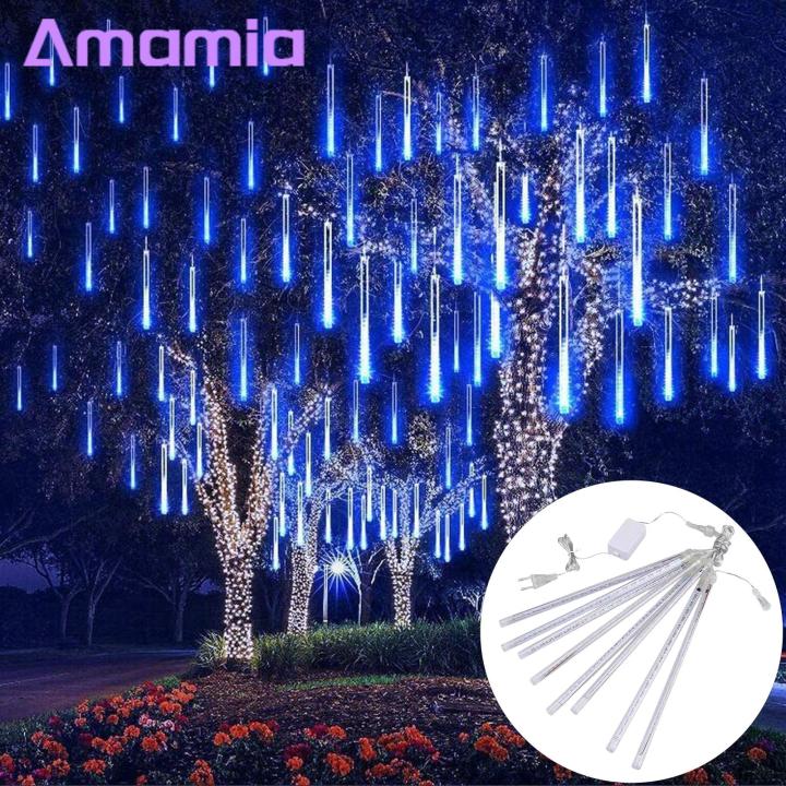 Led Outdoor Lights 8pcs Meteor Shower Rain Lights Stunning Outdoor Christmas Party Decorations for Southeast Asian Buyers Holiday Party Lights