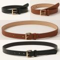 PU Leather Women's Belt – Casual Vintage Waistband, 38-inch Length, Alloy Buckle. 