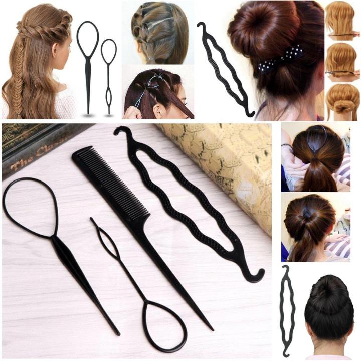Hair Styling Tools For Girls- Braid Tool, Pony Tail, Bun, Twists Makers Hair Styling Accessories
