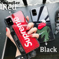 Casinglee for Samsung Galaxy A71 Case Tempered Glass Protector Mirror Couple Back Cover SUP Supreme Design Samsung A71 case cover For girls and Boys. 