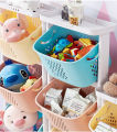 Home DIY 2- 3 Layer Storage Rack Wheels Plastic Bins Kid Toy Storage Organizer With Plastic Bins. 
