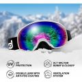 Odoland Snow Ski Helmet and Goggles Set, Sports Helmet and Protective Glasses Shockproof/Windproof Protective Gear (Small). 