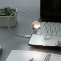Astronaut Spaceman USB LED Adjustable Night Light For Computer Moon Lamp Desk Light Pure White. 