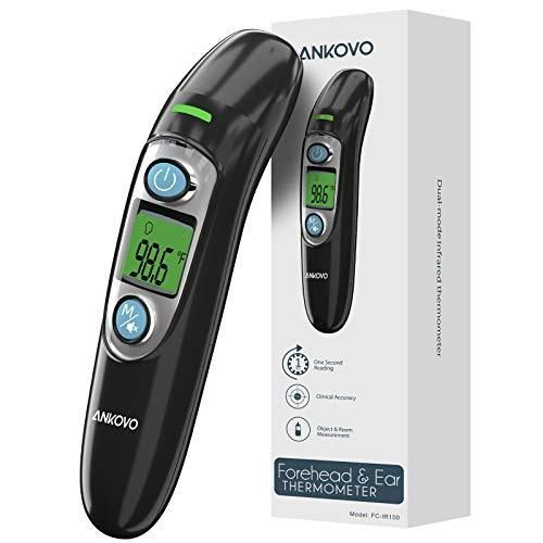 Ankovo Forehead and Ear Mode Infrared Thermometer for Adults and Kids