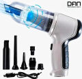 DAN TECHNOLOGY HL-107 Portable Mini Car Vacuum Cleaner – 15000Pa Wireless, Rechargeable, Wet & Dry Cleaning | Multi-Nozzles for Car, Home, Pet Hair | Powerful & Handheld. 