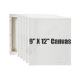 Openness Custom Sizes Primed Canvases, Size 9x12 Pack of 05, Best for Painting and Artwork. 