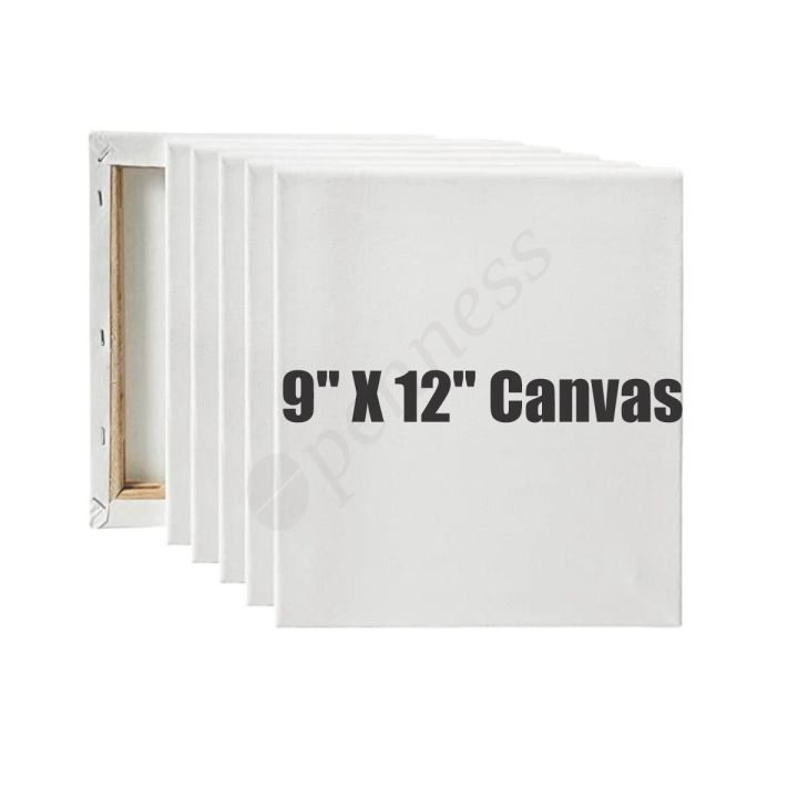 Openness Custom Sizes Primed Canvases, Size 9x12 Pack of 05, Best for Painting and Artwork