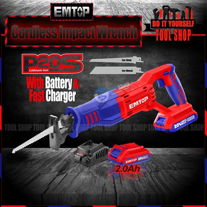 EMTOP%2020V%20Lithium-Ion%20Cordless%20Reciprocating%20Saw%20with%20Battery%20&%20Charger%20-%20Image%202