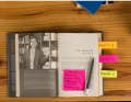 Pack of 400 - 4 Straps / Cuts Sticky Note - Size 3 x 3 Bright Colors Self-Stick Pads, Easy to Post for Home, Office, Notebook. 