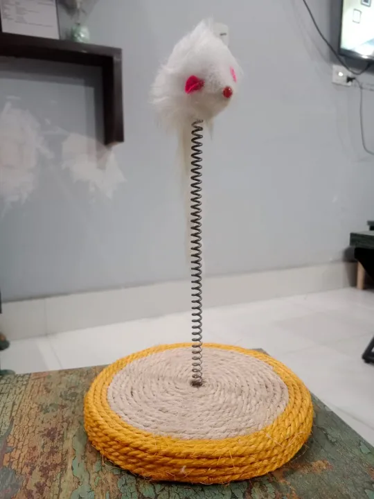 Cat%20Scratch%20Board%20with%20Feather%20Teaser%20Spring%20Sound%20Interactive%20Toy%20for%20Pet%20-%20Image%203