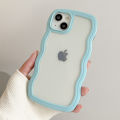 HOCE Fashion Cute Clear Curly Wave Cases For iPhone 13 12 11 14 15 16 Pro Max 13 12 Pro X XS XR 14 16 Plus Case Hybrid Shockproof Transparent Phone Cover. 