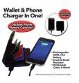 Atomic Charge Wallet - Wallet & Phone Charger 2500 mAh Sealed New. 