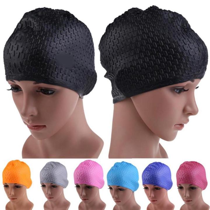 Silicone Swimming Cap Uni Flexible Waterproof Adult Waterdrop Swimming Head Cover Protect Ear Swim Caps Pool Bath Cap 2019