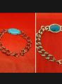 Deal 2 Gents Bracelet Imported Feroza And Blue Stone Design (With Free Surprise Gifts). 