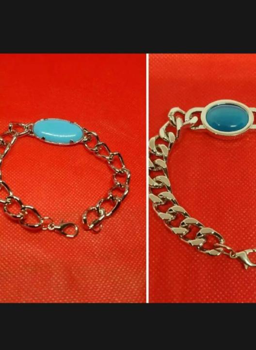 Deal 2 Gents Bracelet Imported Feroza And Blue Stone Design (With Free Surprise Gifts)