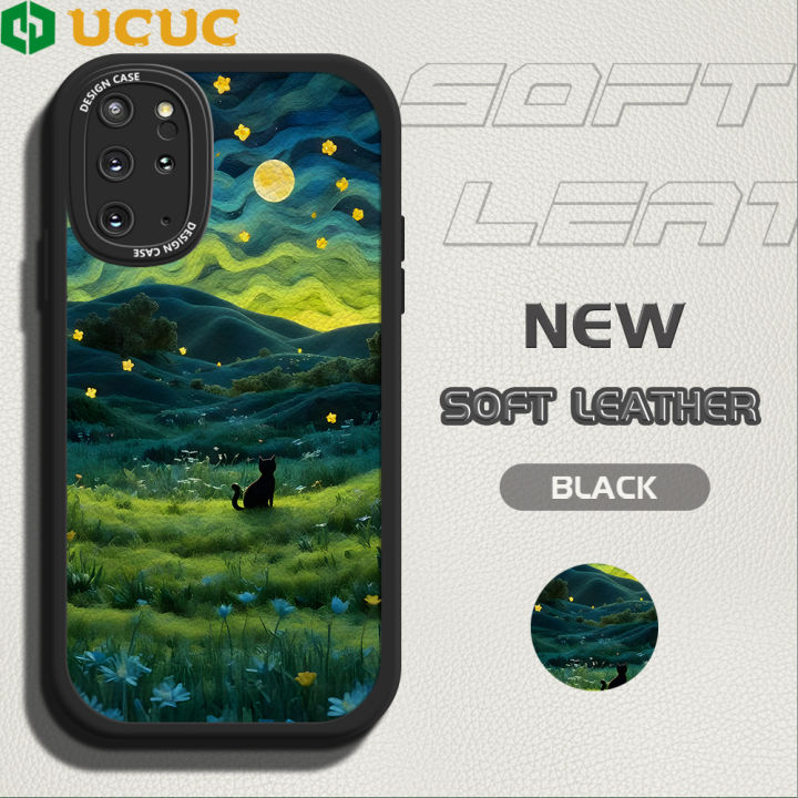 UCUC for Samsung S20 Plus Back Cover Quiet Grassland Soft PU Leather Phone Cases