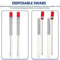 Disposable Sterile Swab Sticks (10-100 Pack) - Wooden Swabs in Plastic Tubes for Cleaning & Laboratory Use. 