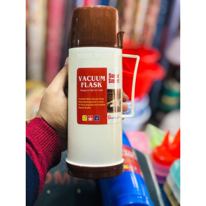 Flask - Thermos Vacuum Flasks Bottles Plastic Vacuum Flask best quality Beautiful Design Hot and Cold bottle 450ML Glass Bottle inside Vacuum Jug insulated Flask Bottle Tea water Bahoon ka Pani Garam Rakhny wali BottleRandom Colors