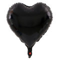 Pack of 5 pcs Black Foil Heart Balloons. 