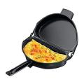 Non-Stick Folding Omelette Pan - Black In Pakistan. 