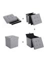 Techmanistan Foldable Storage Ottoman Cube Pouffe Seat Stool Box, Foldable Storage Box Seater. 