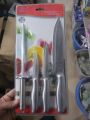 5 Pieces and 4pieces Stainless Steel Knife Set with sharpner - Classic Kitchen Set. Imported & High Quality. 