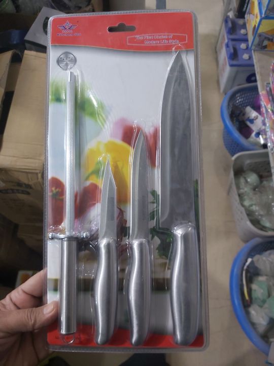 5%20Pieces%20and%204pieces%20Stainless%20Steel%20Knife%20Set%20with%20sharpner%20-%20Classic%20Kitchen%20Set.%20Imported%20&%20High%20Quality%20-%20Image%204