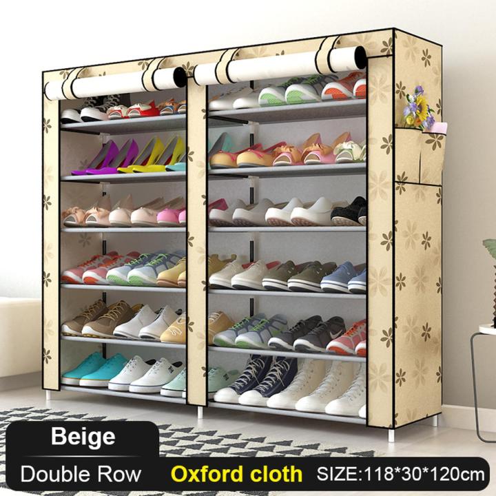 Shoe%20Organizer%20Rack%20with%20metal%20and%20Fabric%20Structure%2015-40%20Pair%20Capacity,%20Durable%20&%20Sturdy,%20Multiple%20Uses%20-%20Grey/Black/Pattern%20Colors%20-%20Image%202