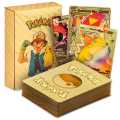 55 Pcs Pokémon Gold Foil Cards Anime Cartoon Pokémon English Version Tcg Card Pokémon Cards Box For Fans Rare Collection Card Child Toys Gifts Golden Edition. 