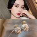New Arrival Geometric Pearl Women Classic Stud Earrings Pineapple Pearl Earrings Female Fashion Earrings Female Jewelry Straggle Steipos. 